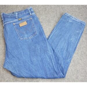 Wrangler Jeans Mens 46X32 Blue Work Wear Western Cowboy Rancher Rodeo Country